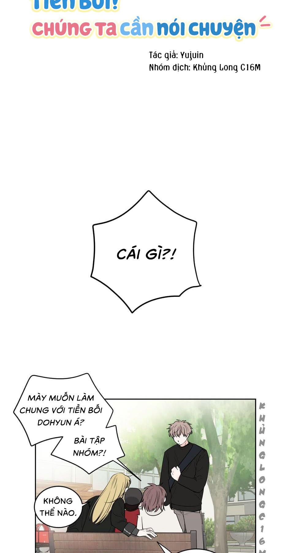 Tiền Bối, Chúng Ta Cần Nói Chuyện - Chap 1