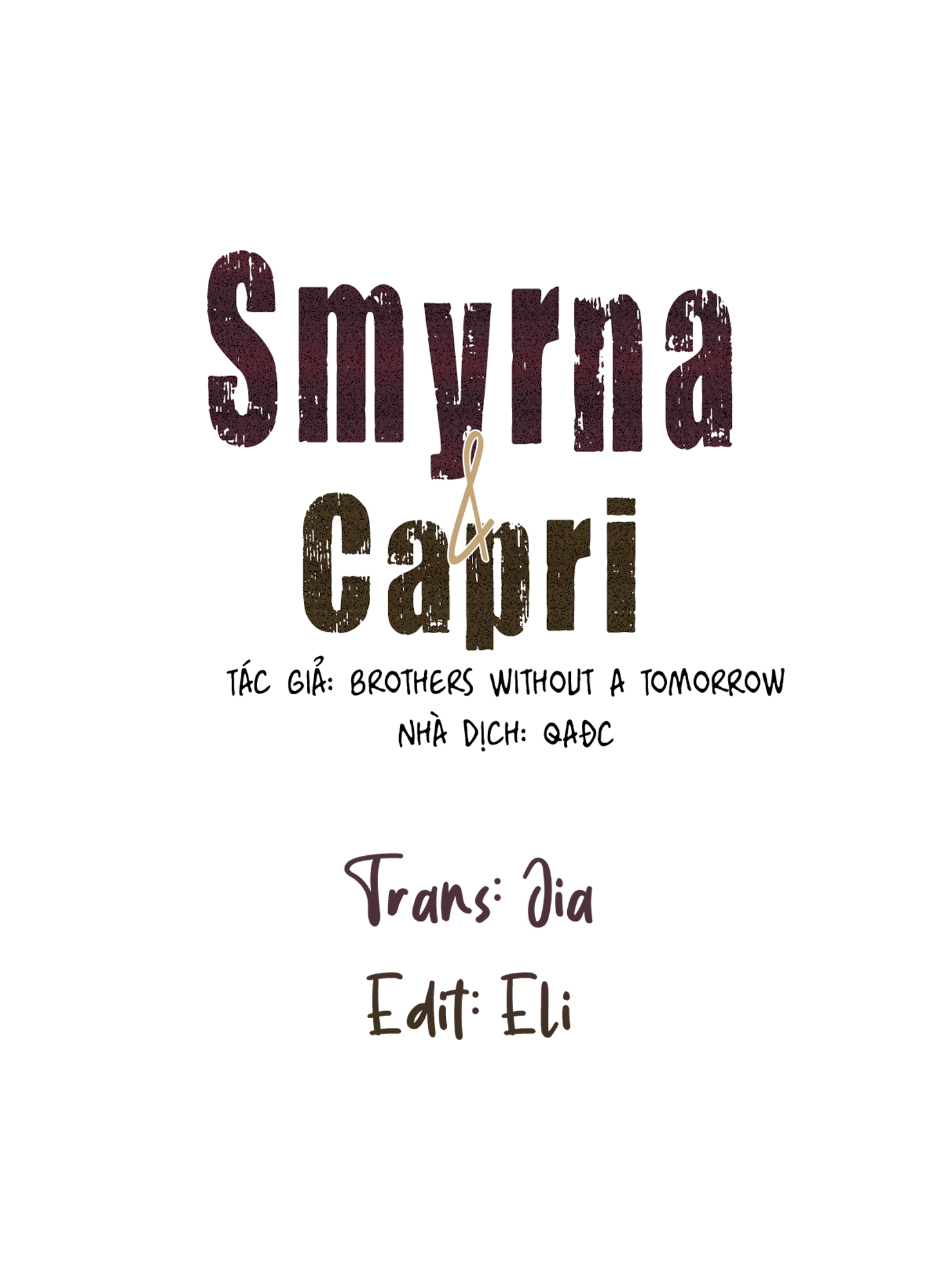 Smyrna Và Capri - Chap 11
